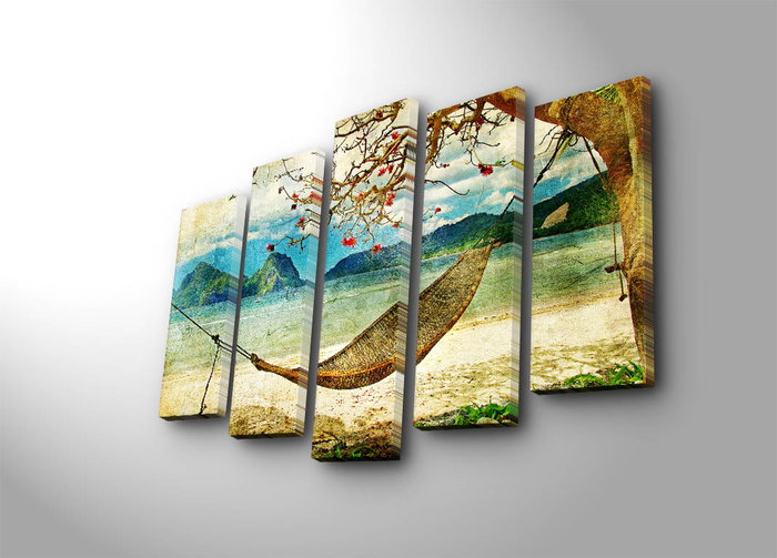 Wallity Set de 5 pinturas decorativas en lienzo 5PATK-3 Multicolor Wallity Set de 5 pinturas decorativas en lienzo 5PATK-3 Multicolor